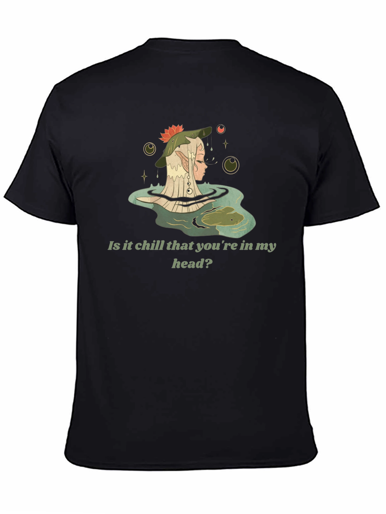 Chill Elf in Water Graphic Tee - Black