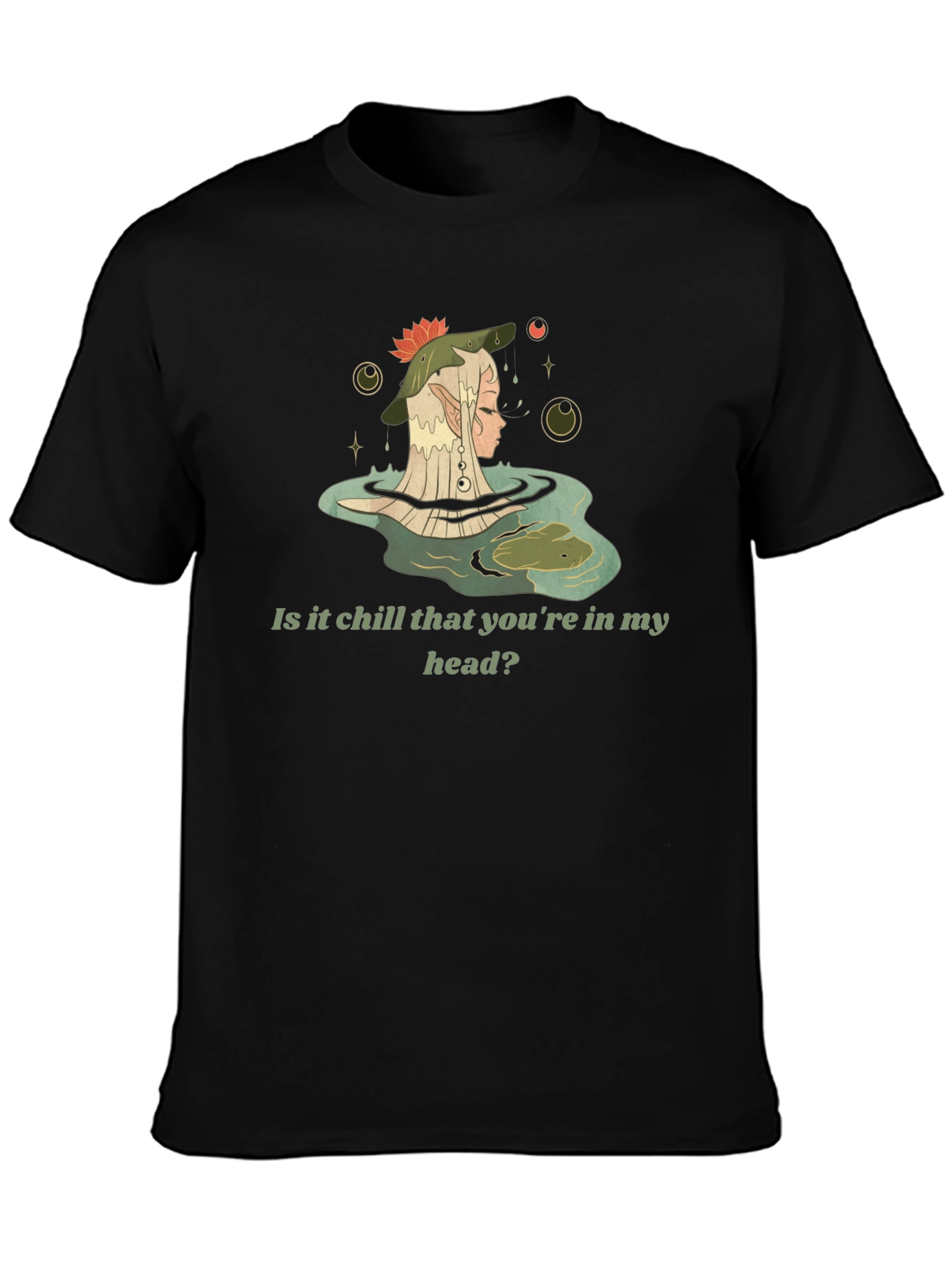 Chill Elf in Water Graphic Tee - Black