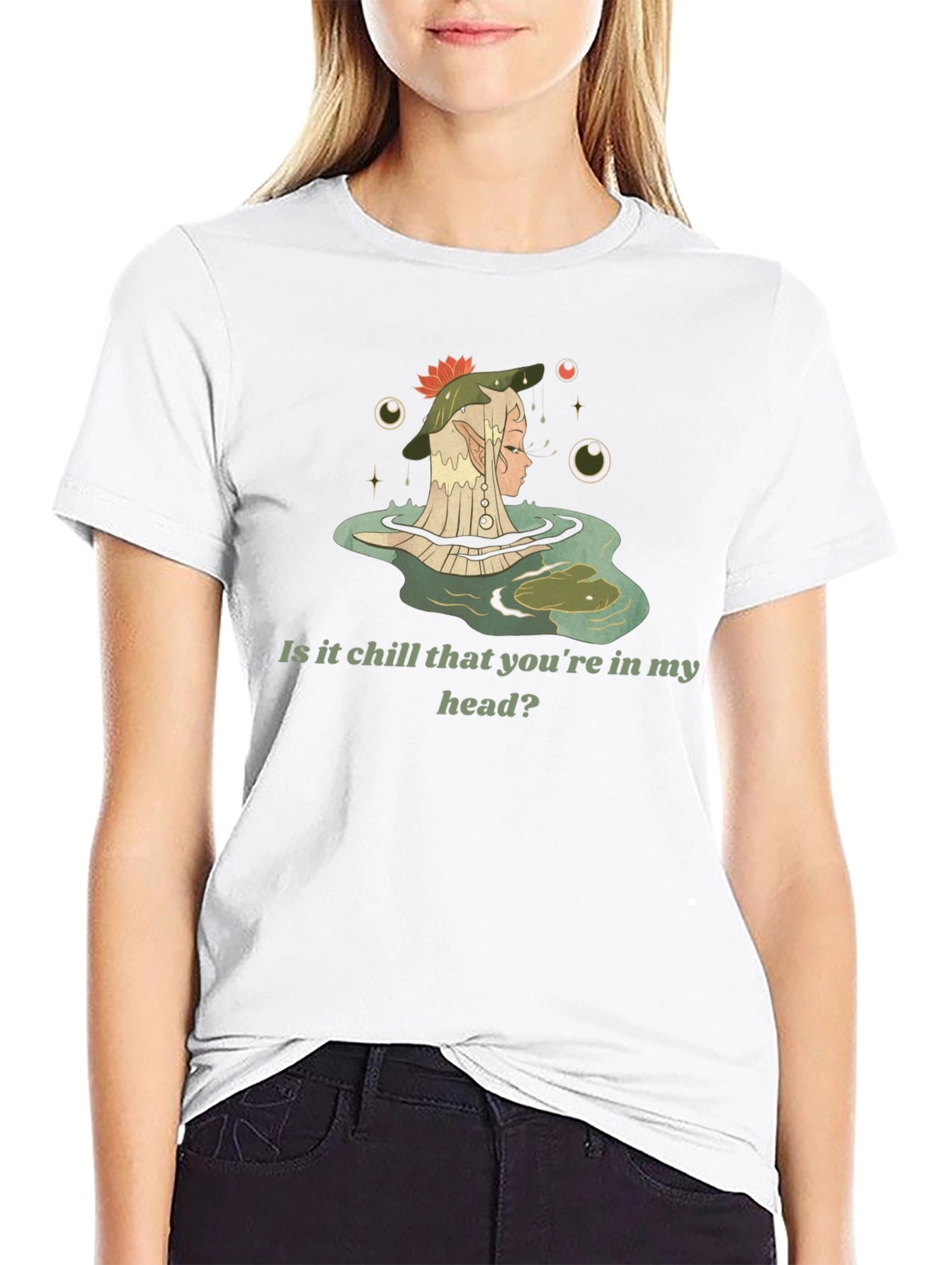 Chill Elf in Water Graphic Tee - Black