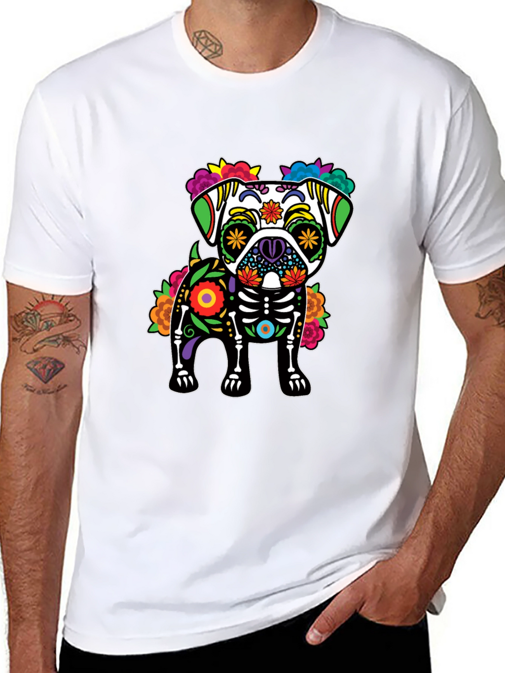 Day of the Dead Pug T-Shirt
