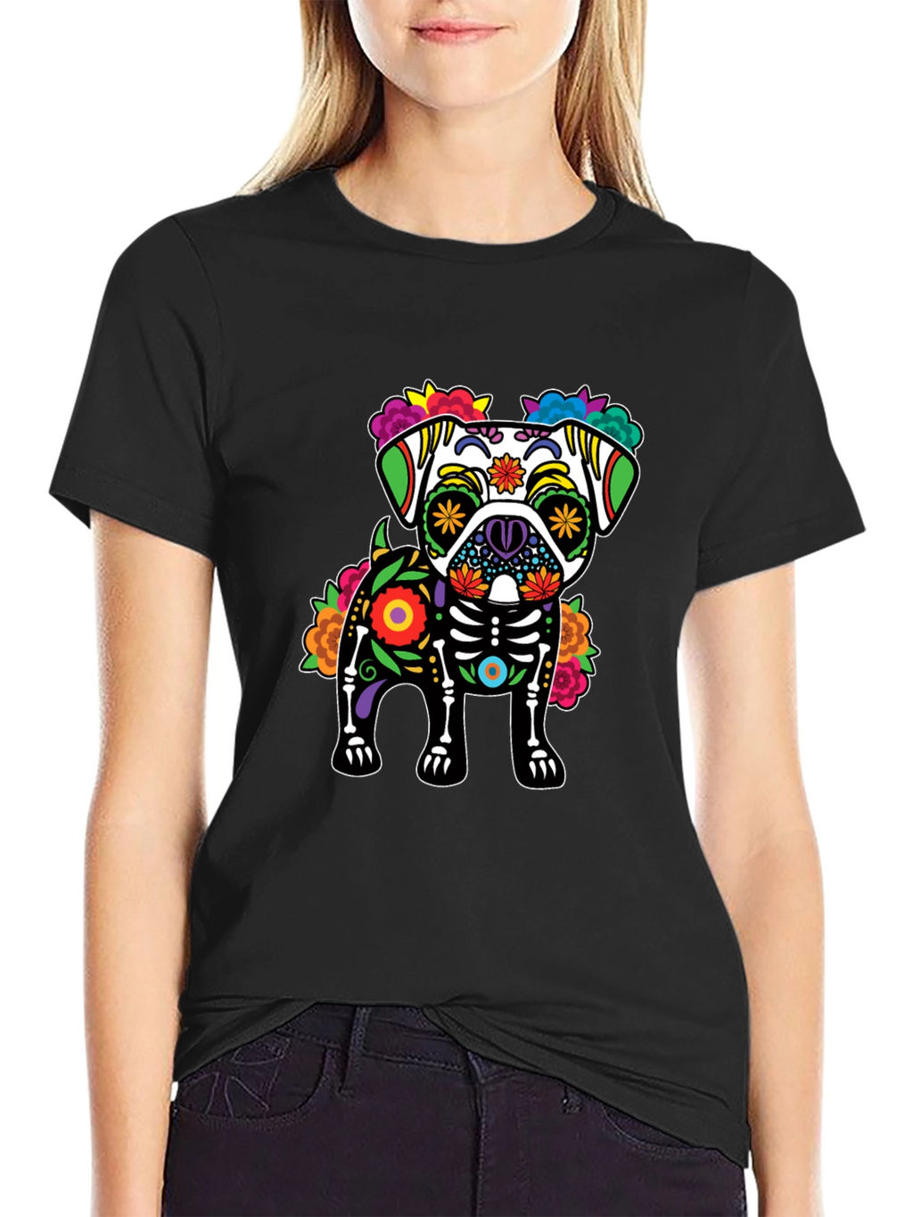 Day of the Dead Pug T-Shirt