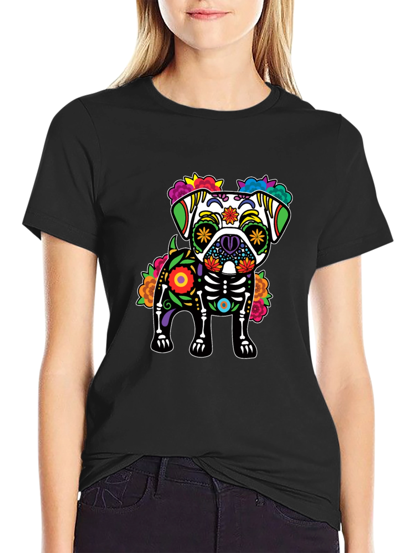 Day of the Dead Pug T-Shirt