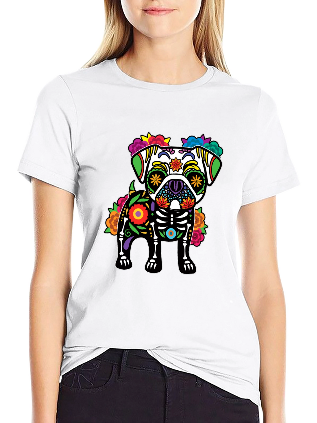 Day of the Dead Pug T-Shirt