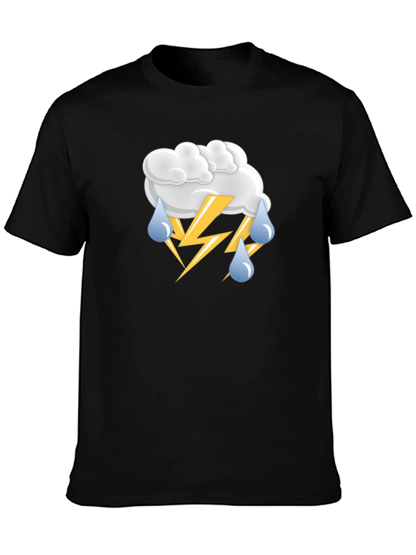 Stormy Weather T-Shirt - Black Cotton Tee
