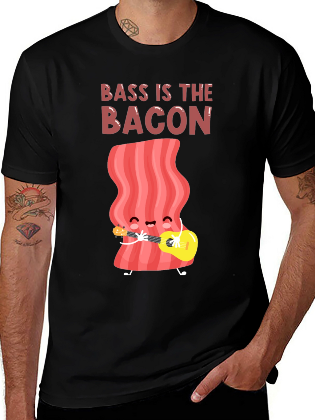 Bass is the Bacon Graphic T-Shirt