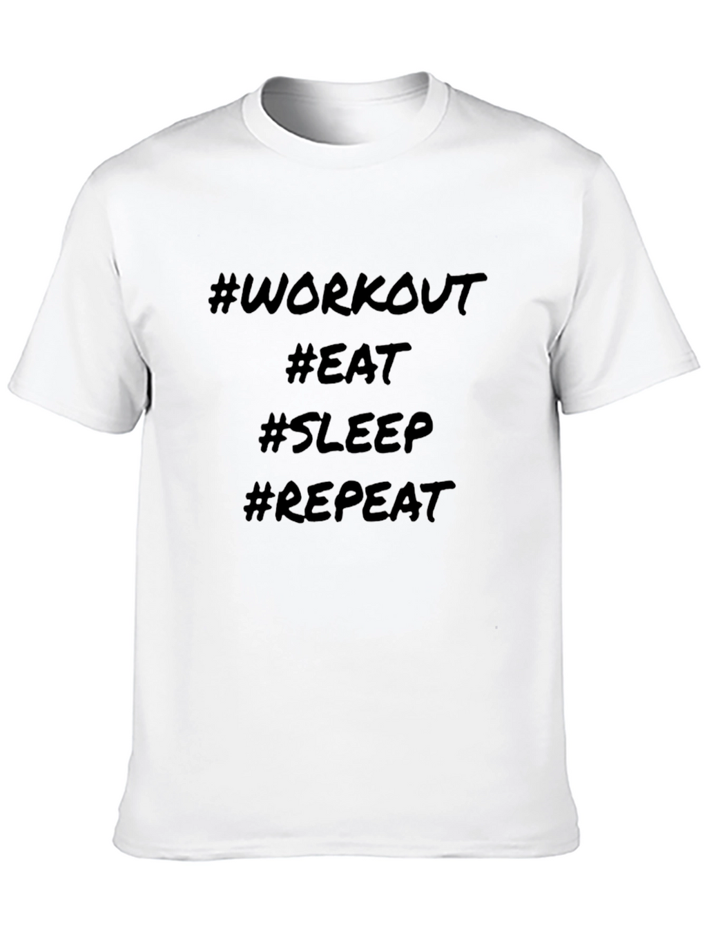 Workout Eat Sleep Repeat Black Graphic Tee