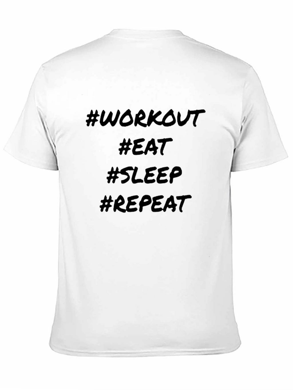 Workout Eat Sleep Repeat Black Graphic Tee