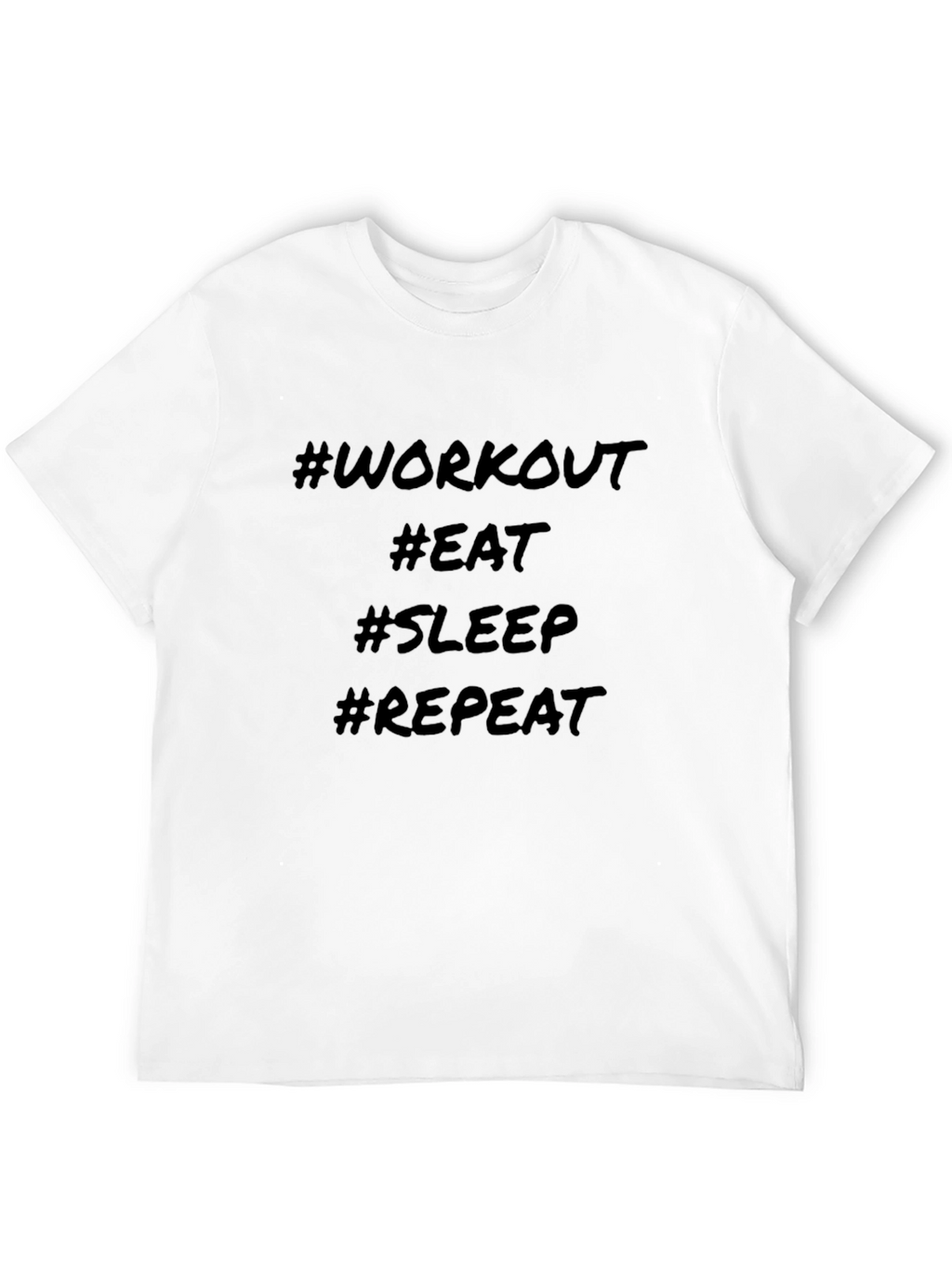 Workout Eat Sleep Repeat Black Graphic Tee