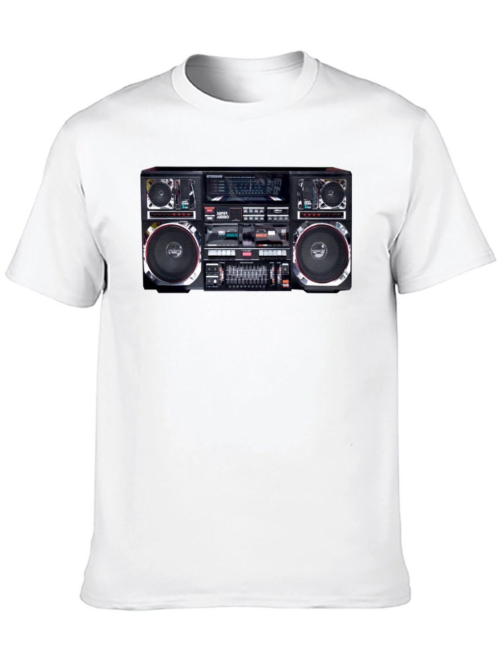 Retro Boombox Graphic T-Shirt - Classic 80s Style