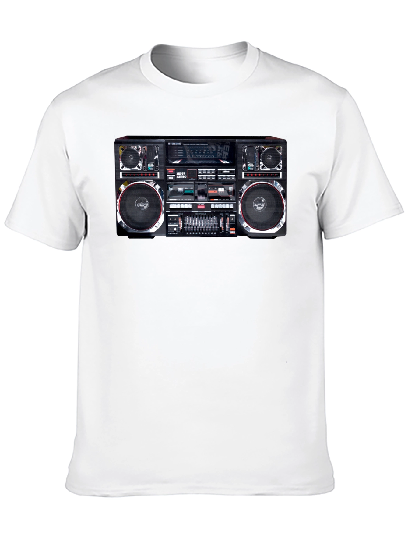 Retro Boombox Graphic T-Shirt - Classic 80s Style