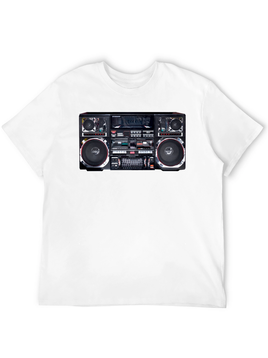 Retro Boombox Graphic T-Shirt - Classic 80s Style