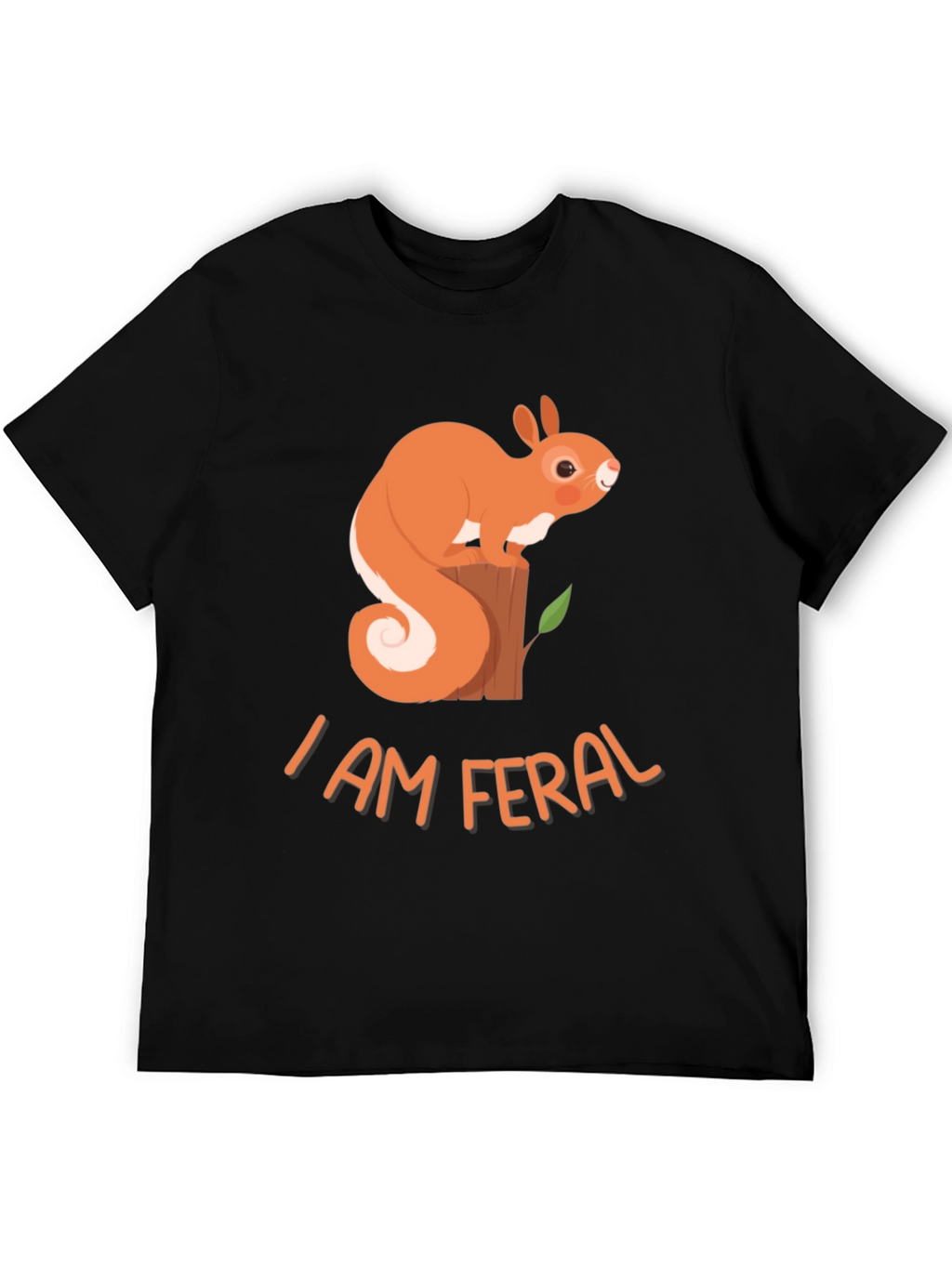 I Am Feral Squirrel Graphic Tee - Black