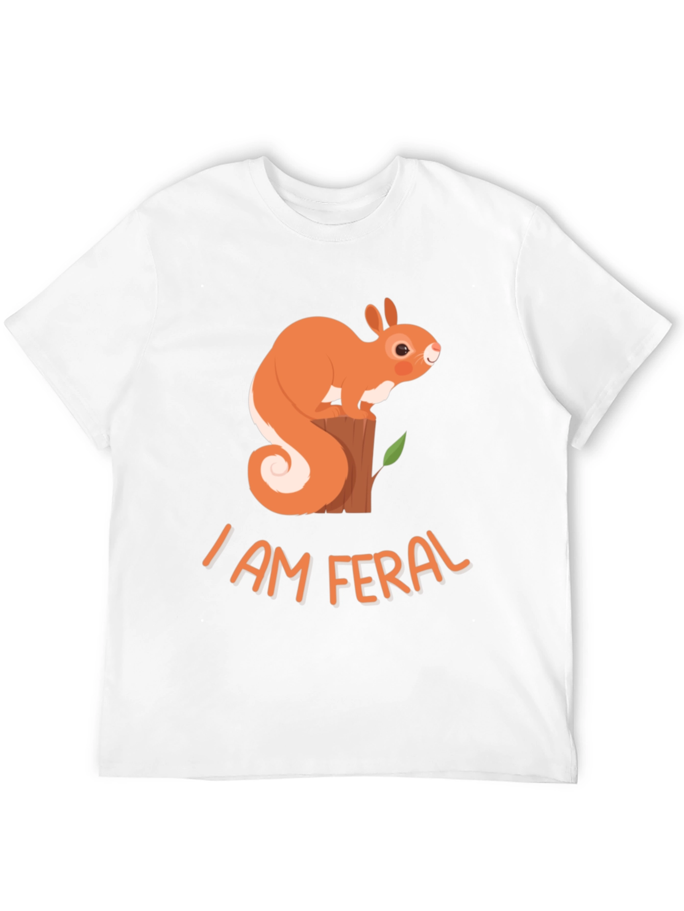I Am Feral Squirrel Graphic Tee - Black
