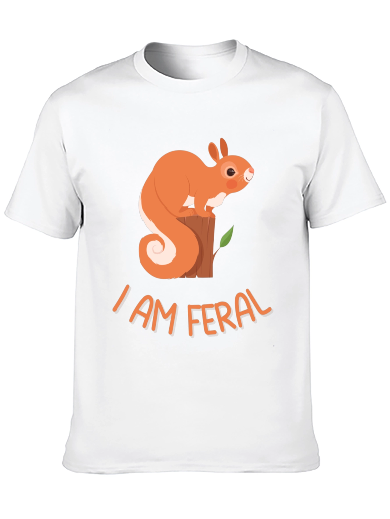 I Am Feral Squirrel Graphic Tee - Black