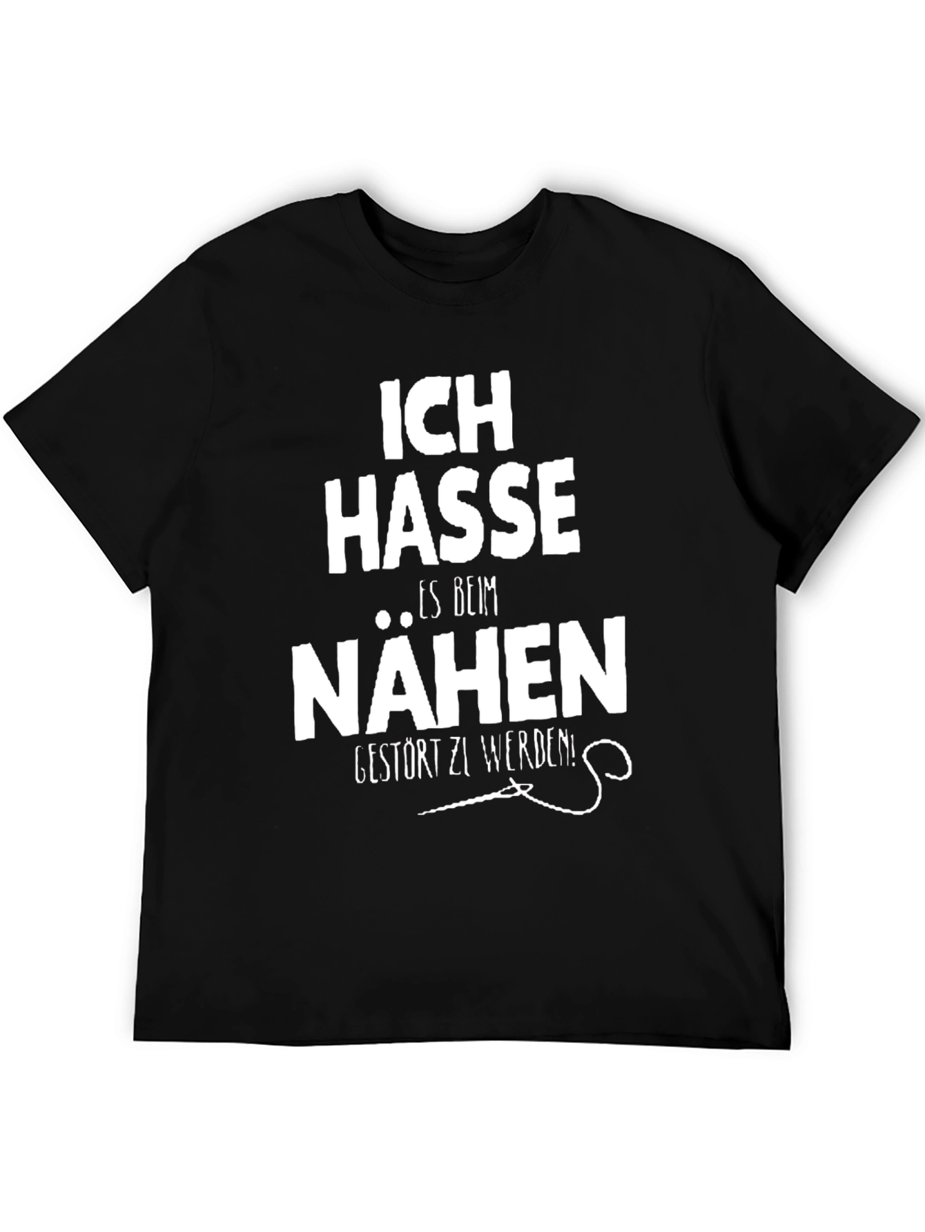 Ich Hasse Nähen T-Shirt - Black Cotton Tee