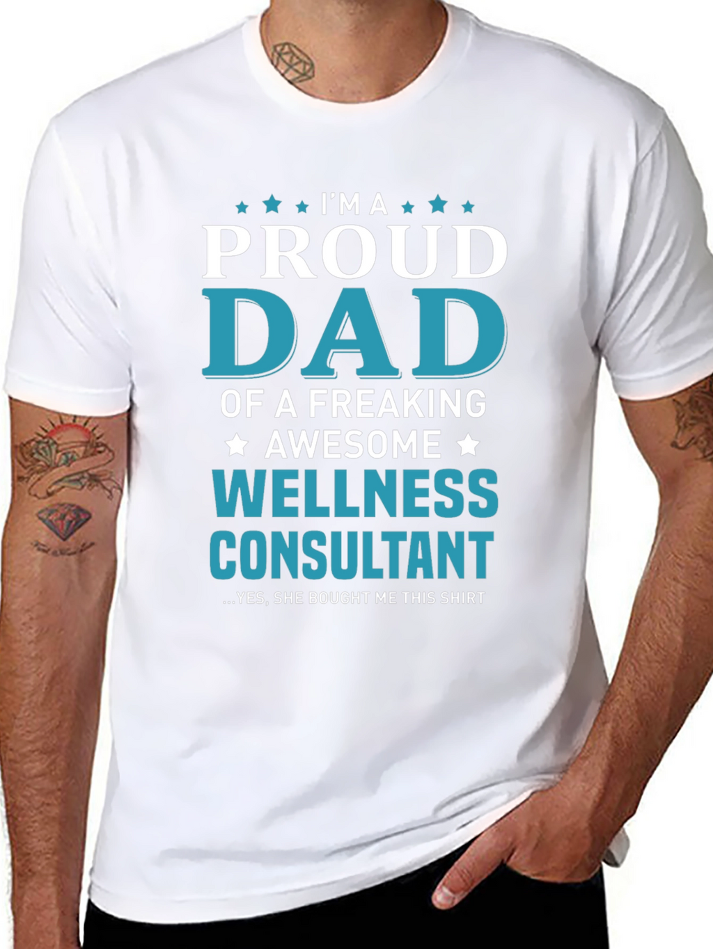 Proud Dad Wellness Consultant T-Shirt