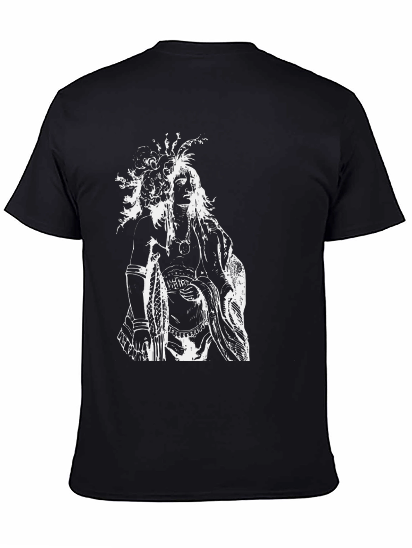 Native American Graphic Tee - Black Cotton Shirt