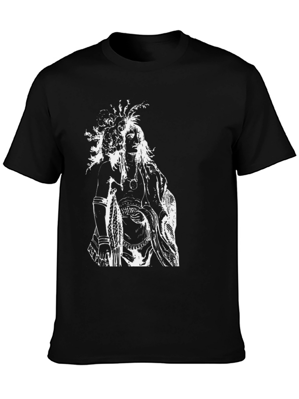 Native American Graphic Tee - Black Cotton Shirt