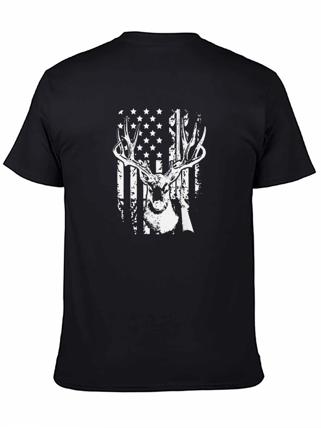 Deer Hunting American Flag Graphic Tee