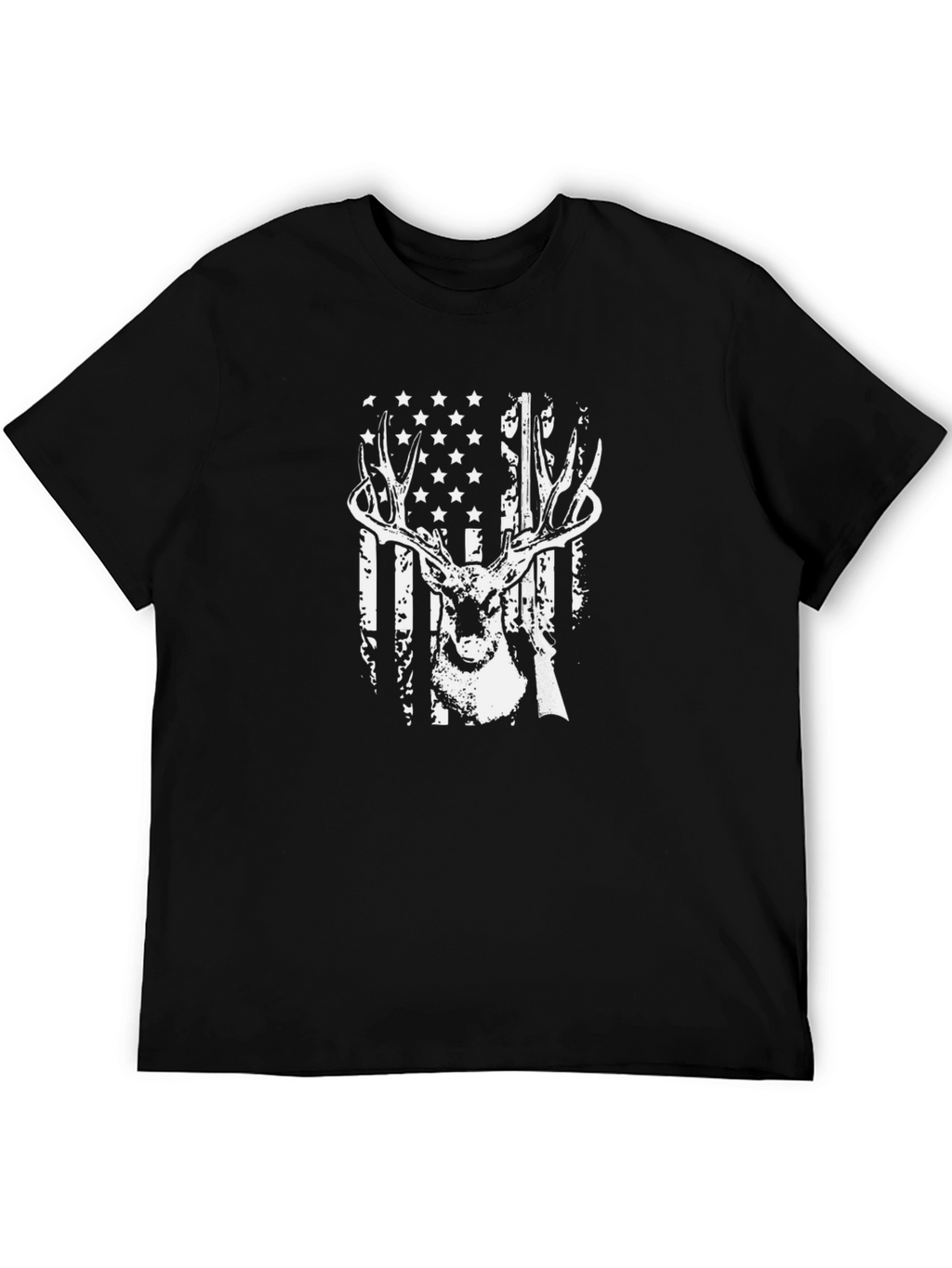 Deer Hunting American Flag Graphic Tee