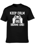 Keep Calm and Game On Black T-Shirt