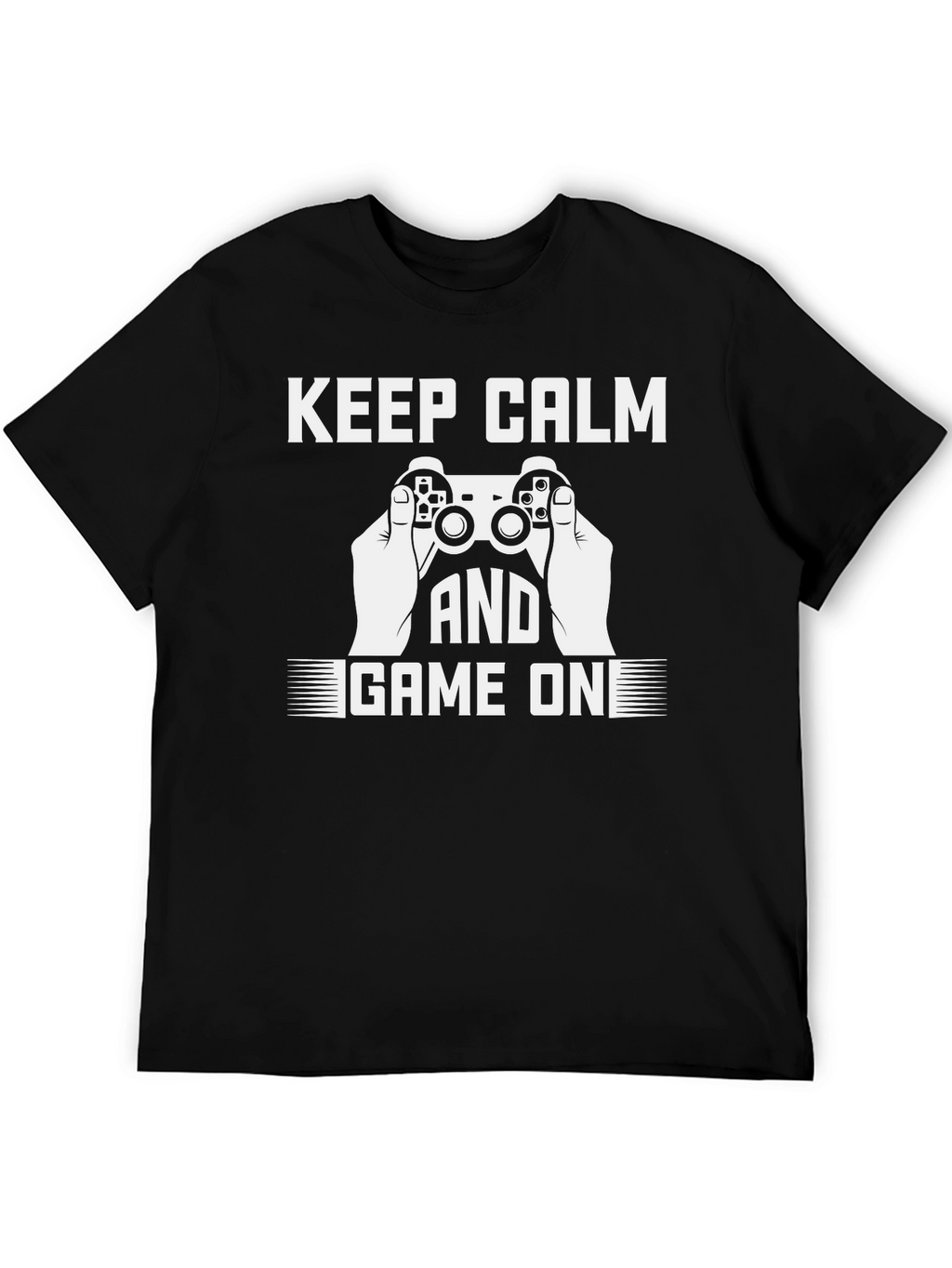 Keep Calm and Game On Black T-Shirt
