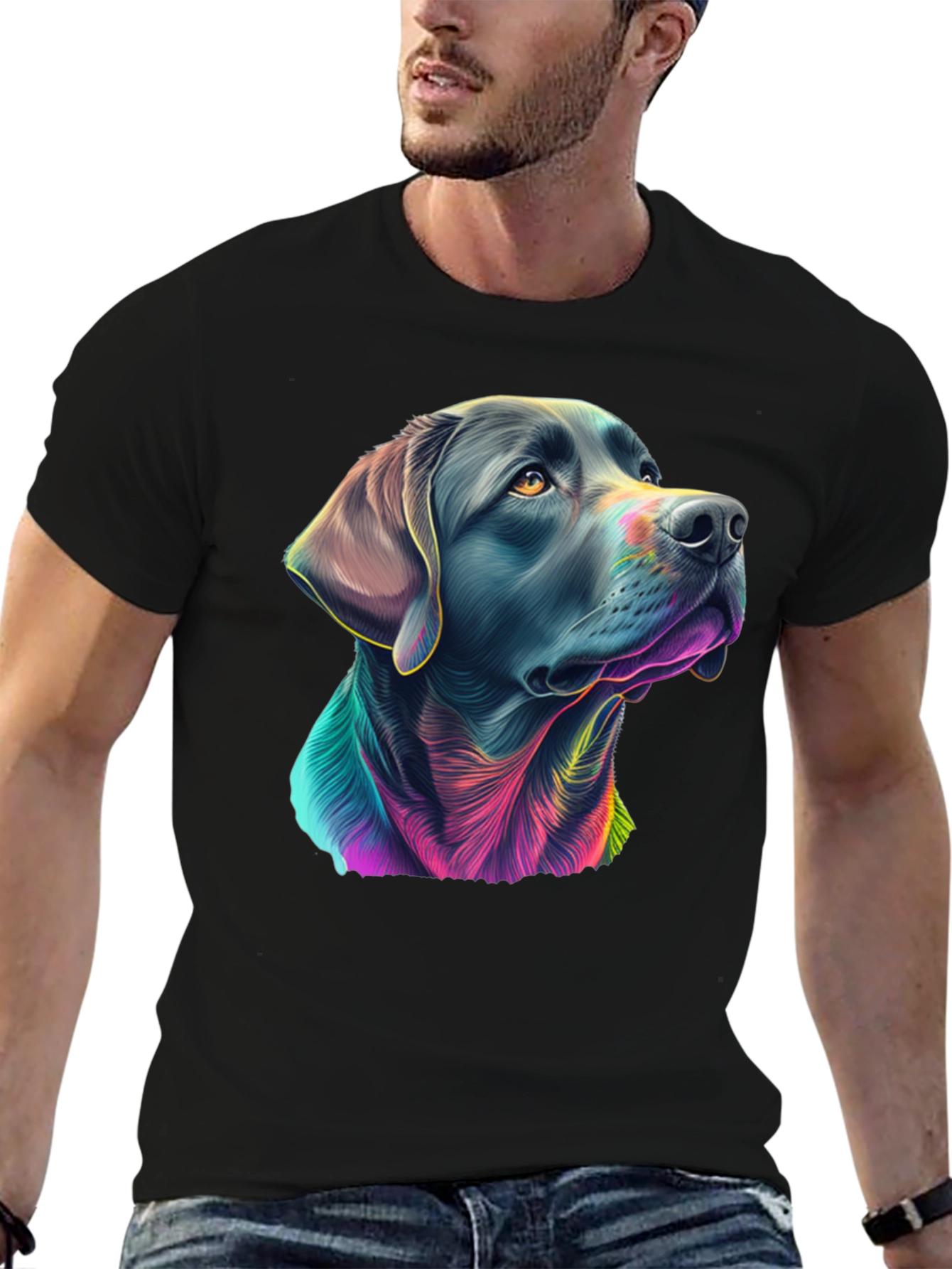 Black Labrador Dog Graphic T-Shirt