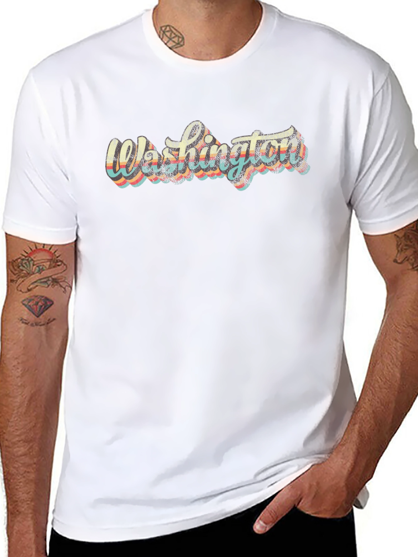 Washington Retro Graphic Tee - Cool State Pride Shirt