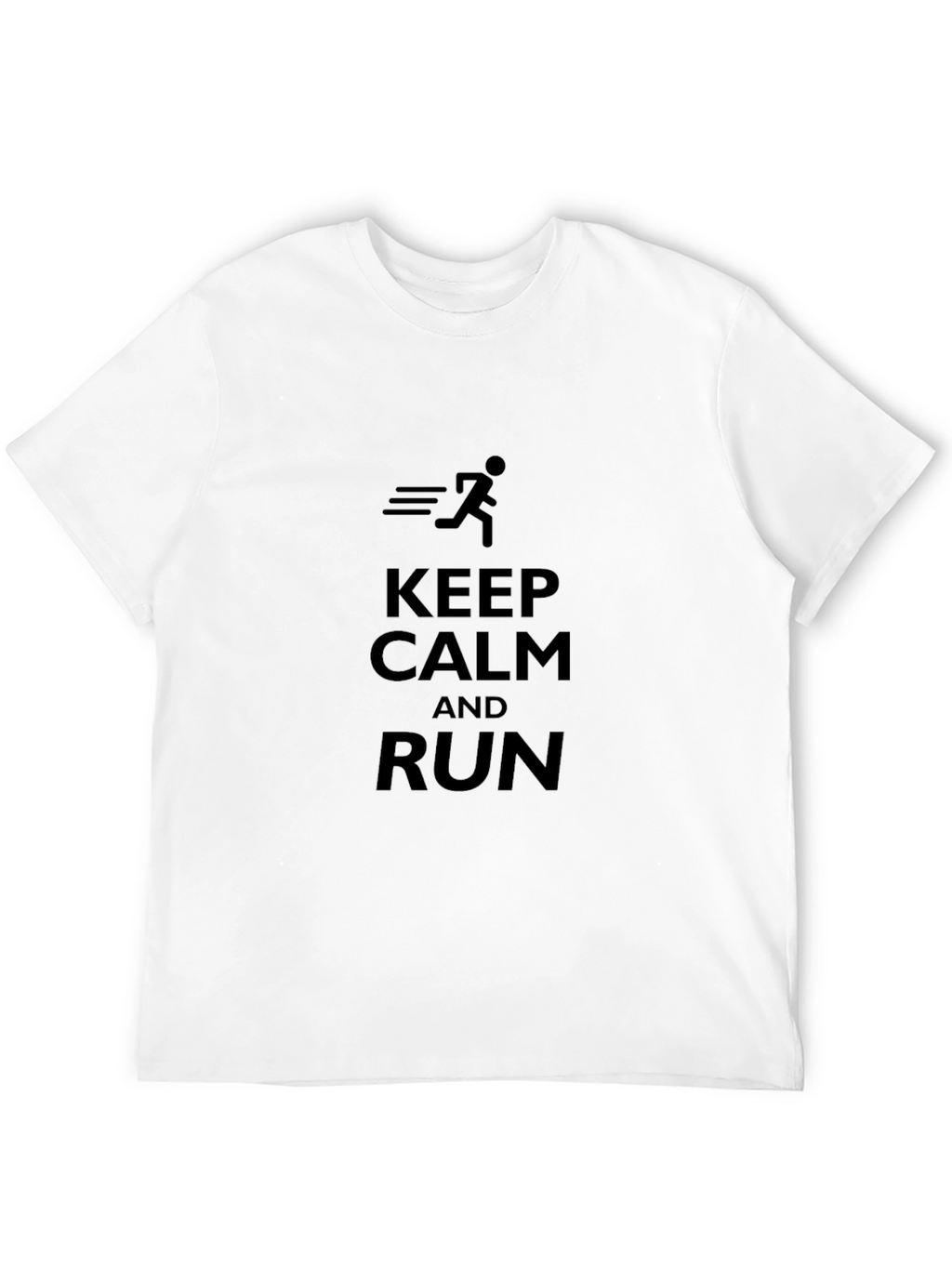 Keep Calm and Run Black T-Shirt