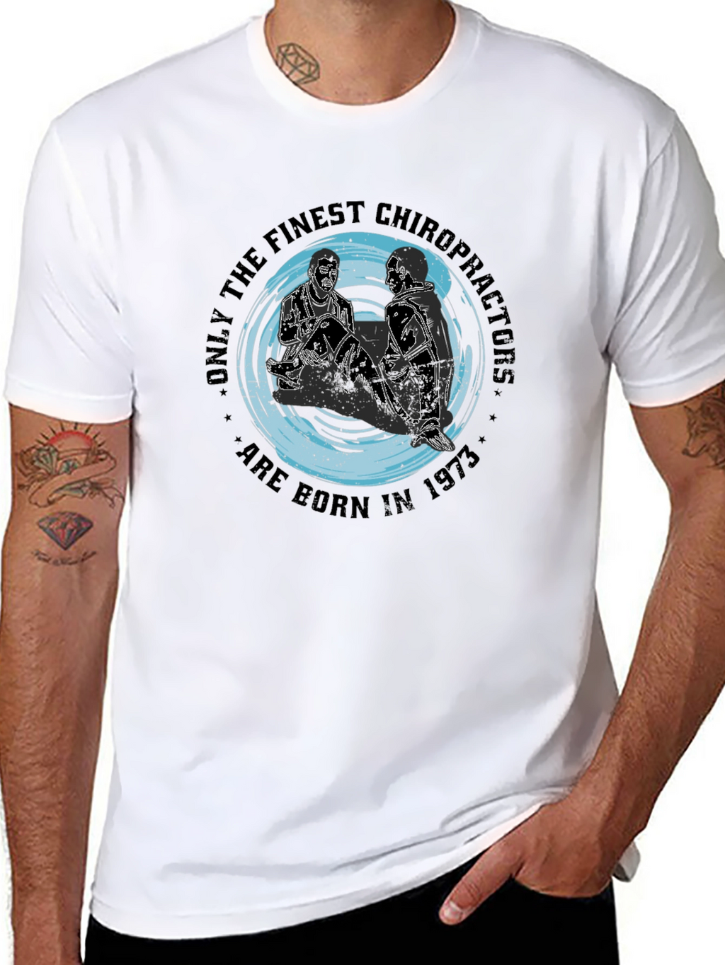 Chiropractor Born in 1973 Black T-Shirt
