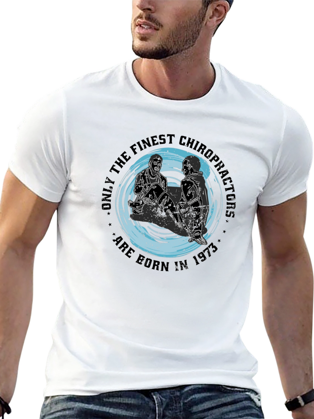 Chiropractor Born in 1973 Black T-Shirt
