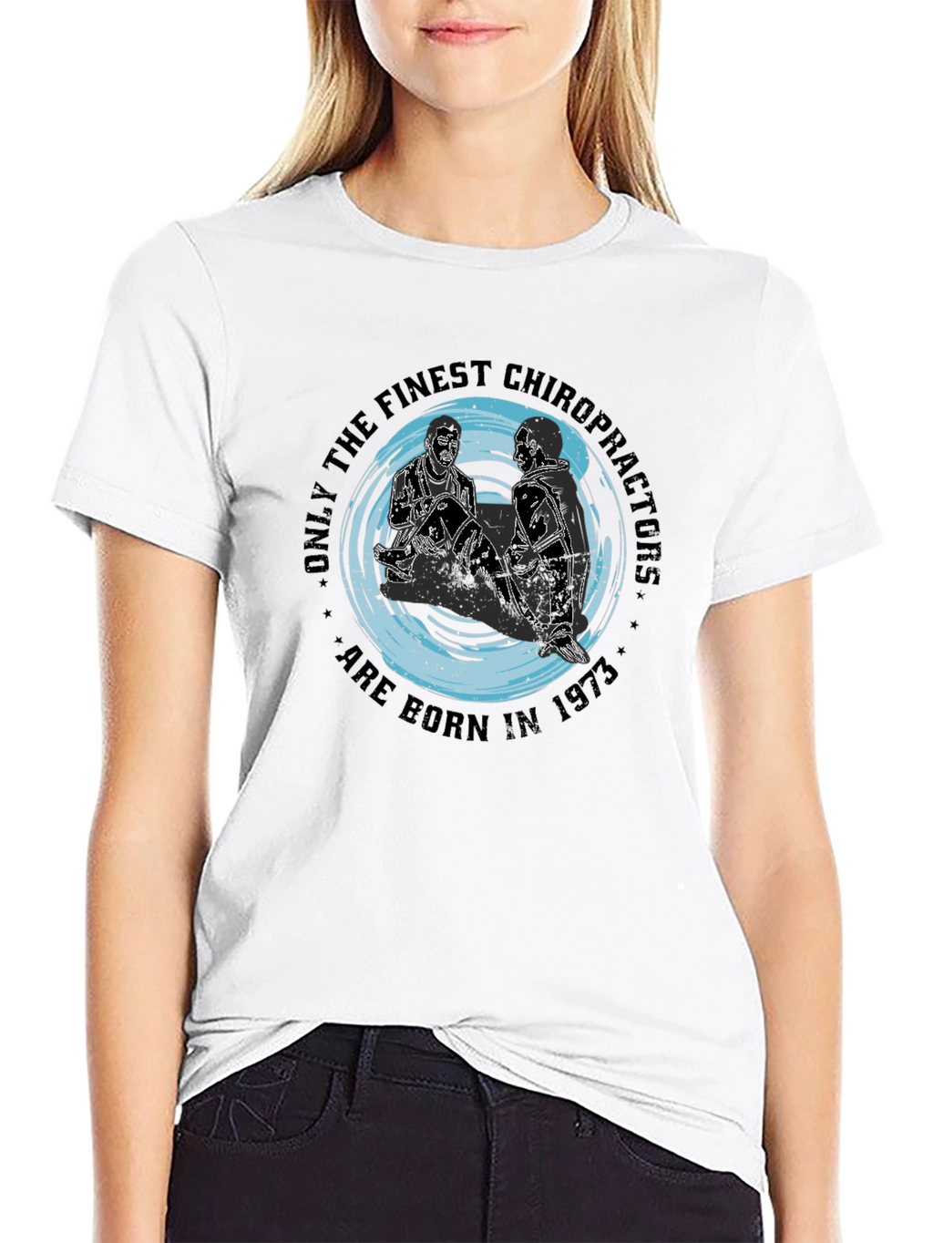 Chiropractor Born in 1973 Black T-Shirt