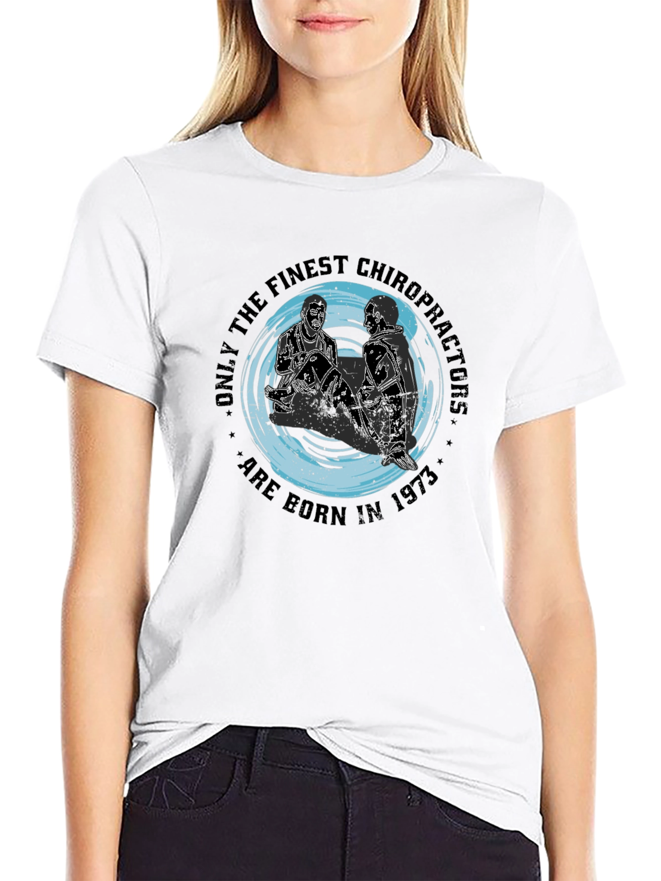 Chiropractor Born in 1973 Black T-Shirt