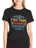 Fish Tank Cleaning Shirt - Mens Black Graphic Tee