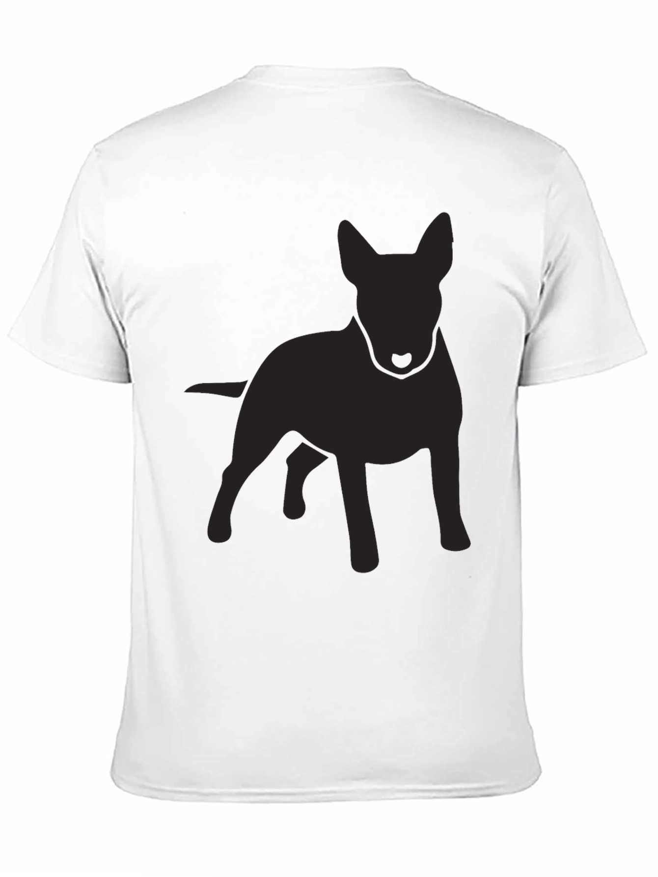 Mens Black Bull Terrier Silhouette T-Shirt