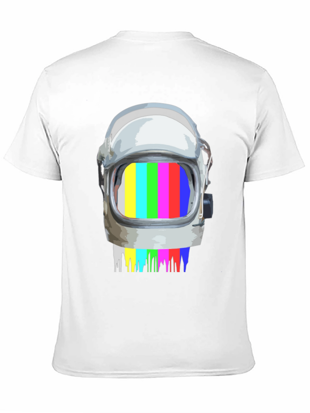 Retro Astronaut Helmet Glitch T-Shirt