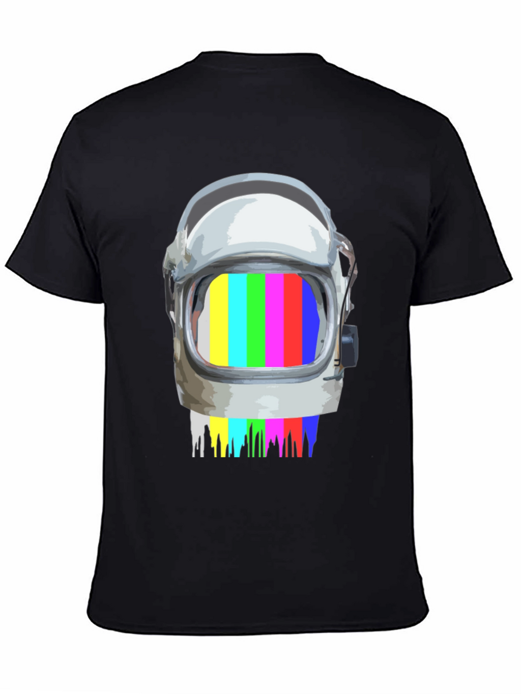 Retro Astronaut Helmet Glitch T-Shirt