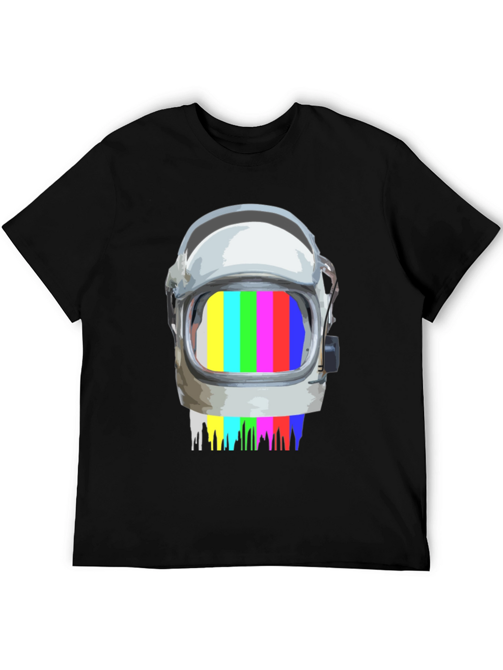 Retro Astronaut Helmet Glitch T-Shirt