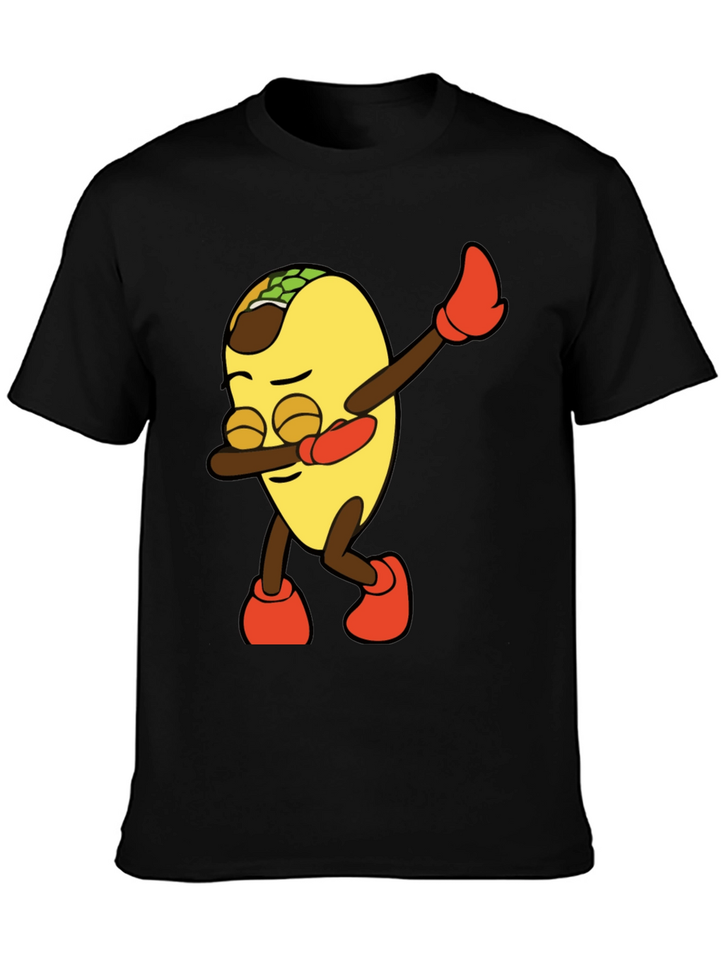 Dabbing Taco Graphic Tee - Mens Black T-Shirt
