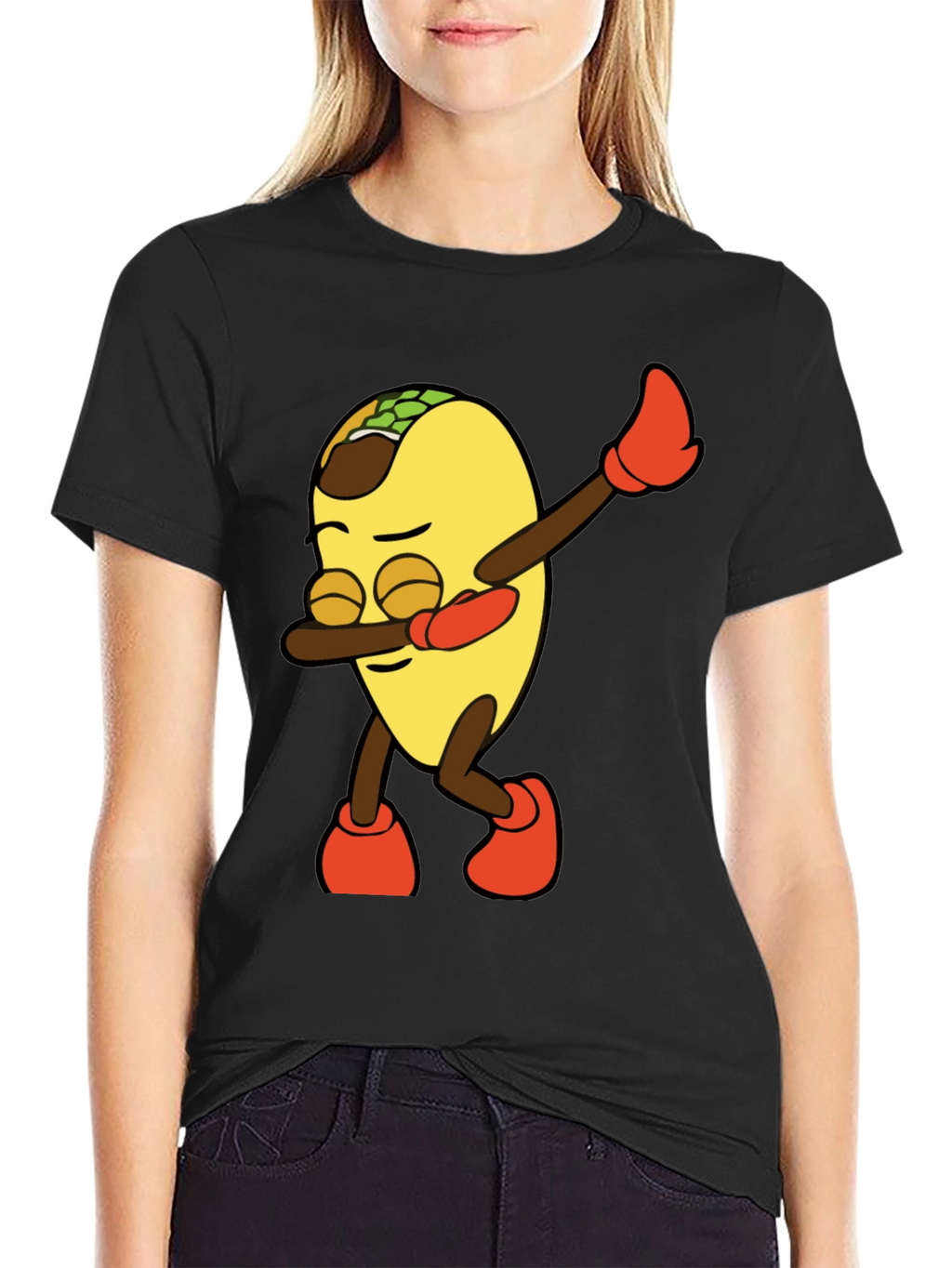Dabbing Taco Graphic Tee - Mens Black T-Shirt
