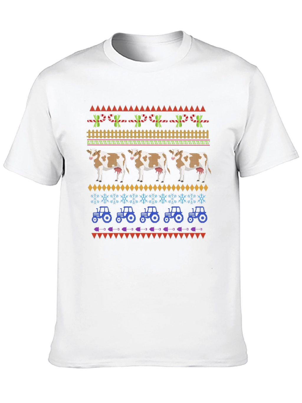 Novelty Cow & Tractor Graphic Tee