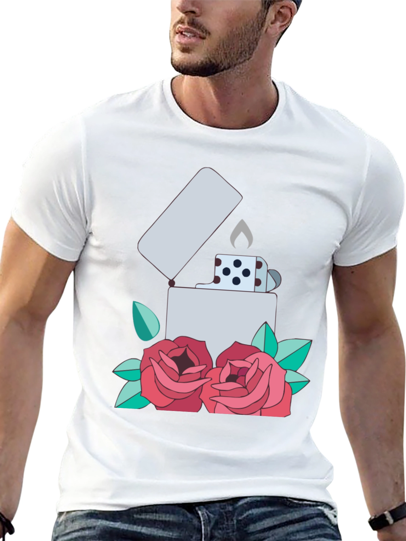 Lighter & Roses Graphic T-Shirt