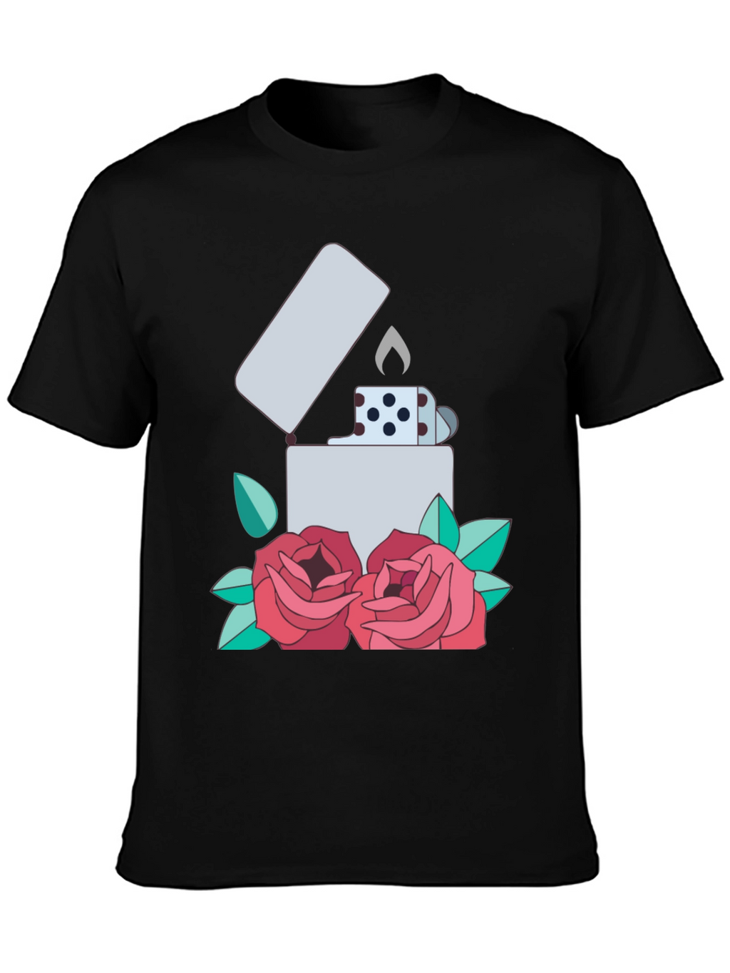 Lighter & Roses Graphic T-Shirt