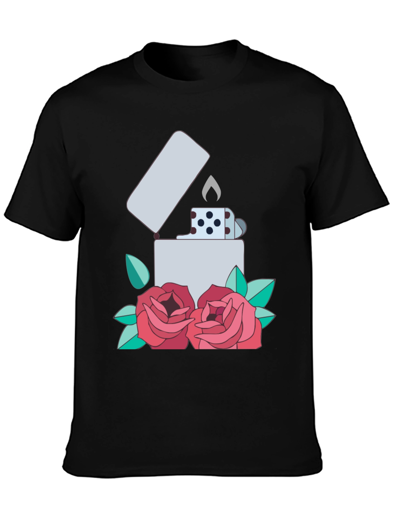 Lighter & Roses Graphic T-Shirt