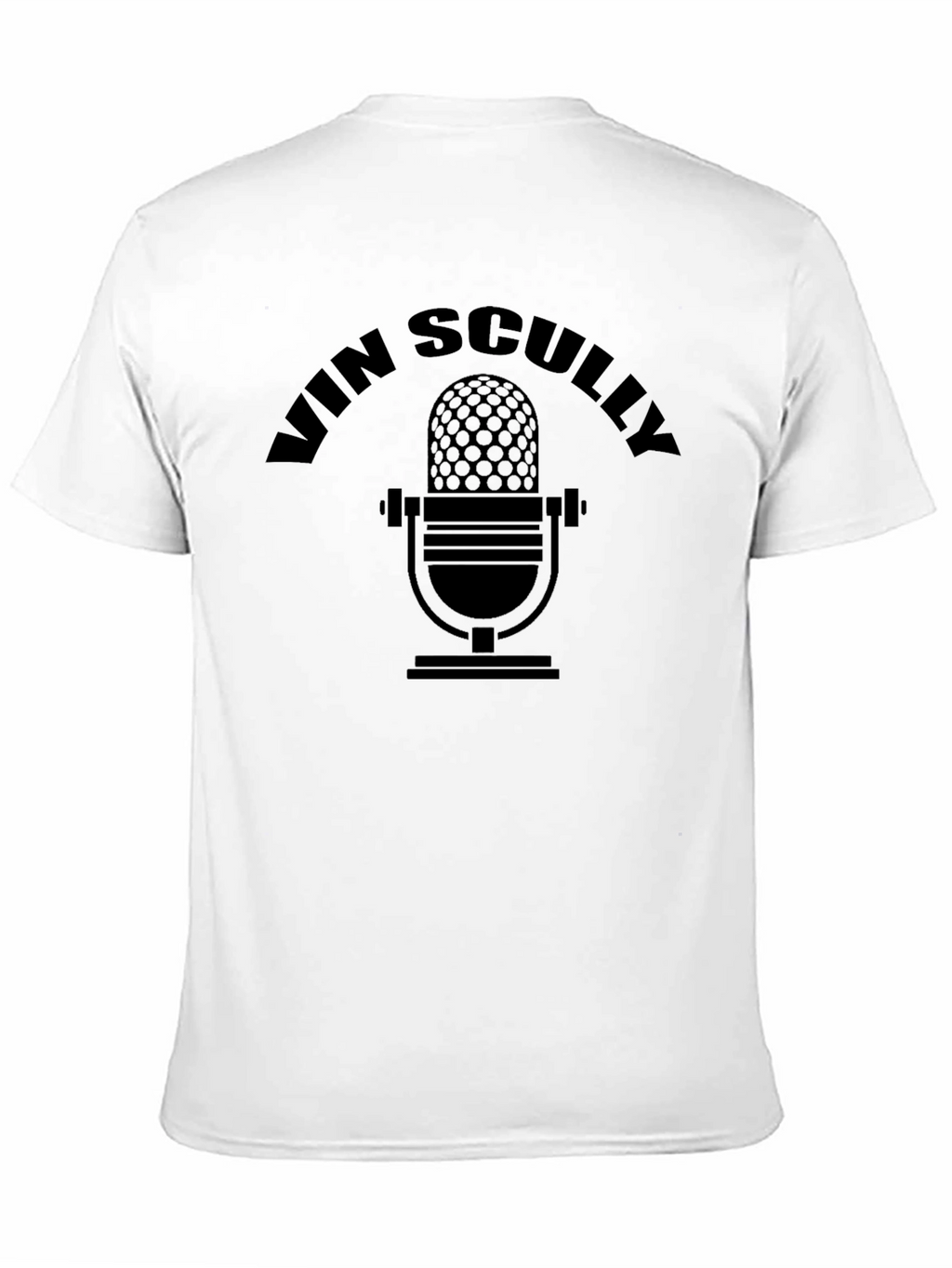 Vin Scully Microphone T-Shirt - Classic Broadcaster Tee