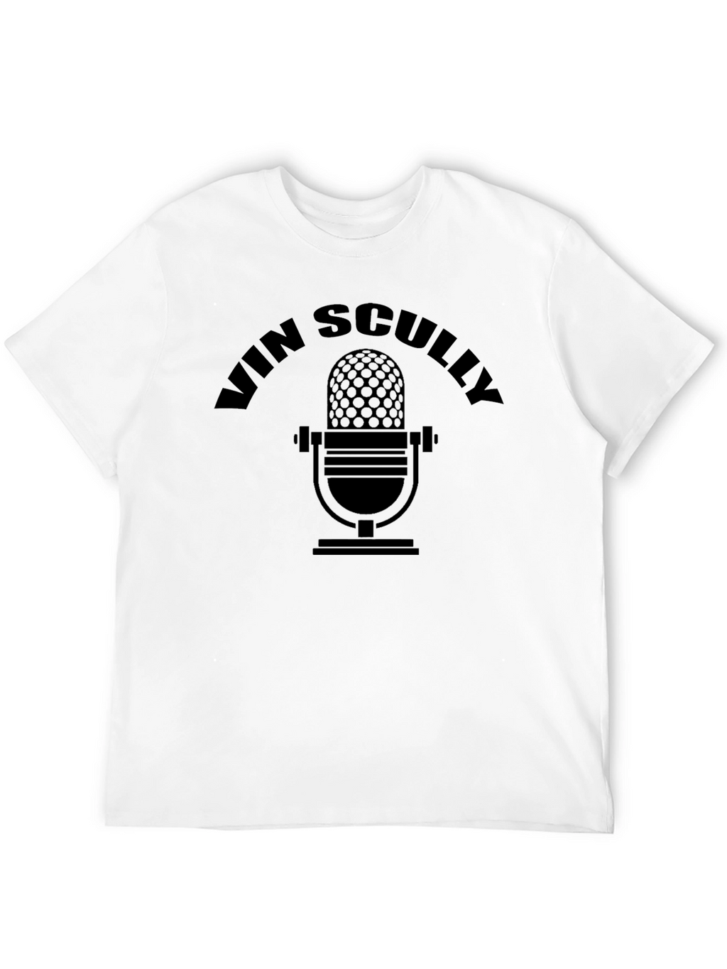 Vin Scully Microphone T-Shirt - Classic Broadcaster Tee