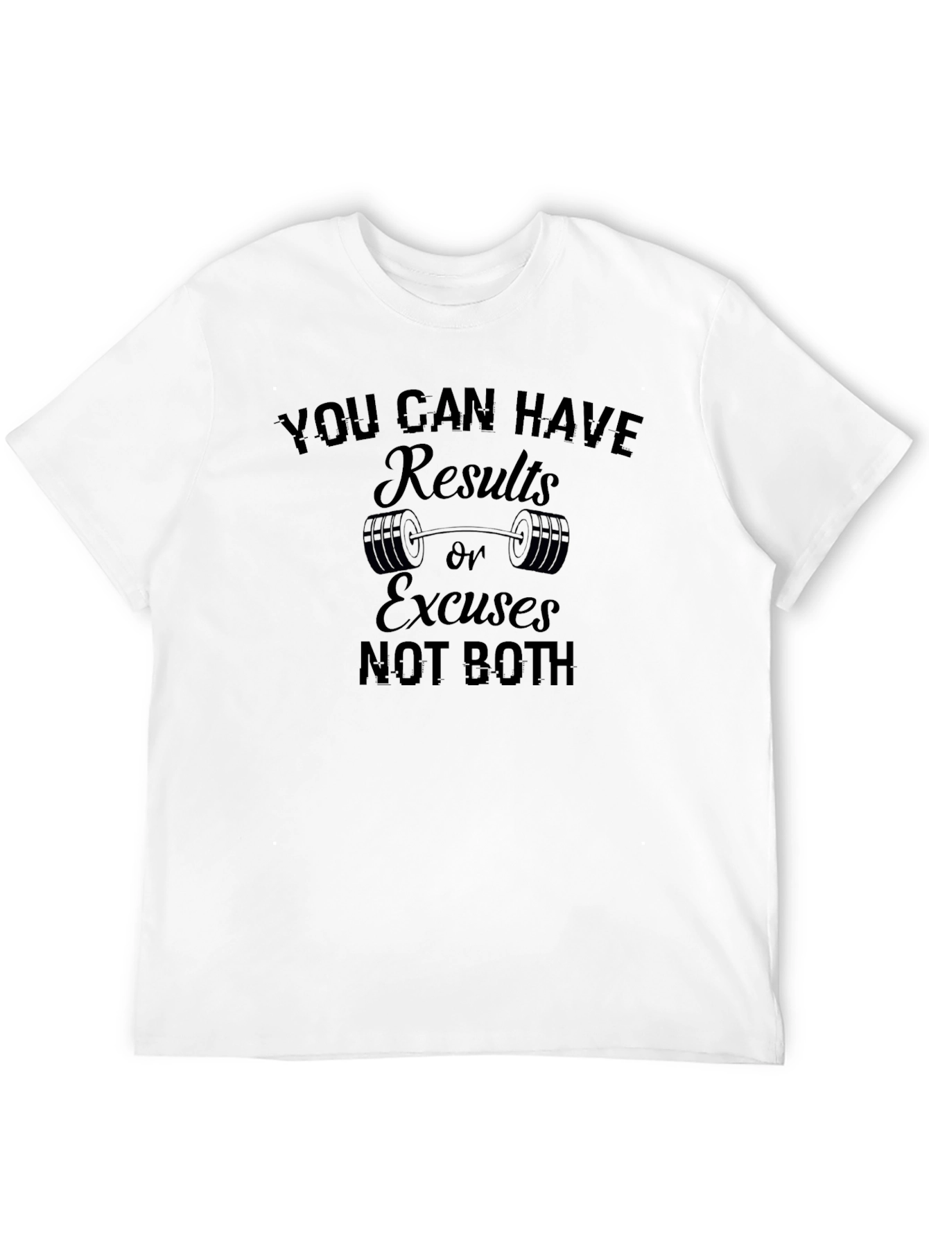 Results or Excuses Mens Black T-Shirt