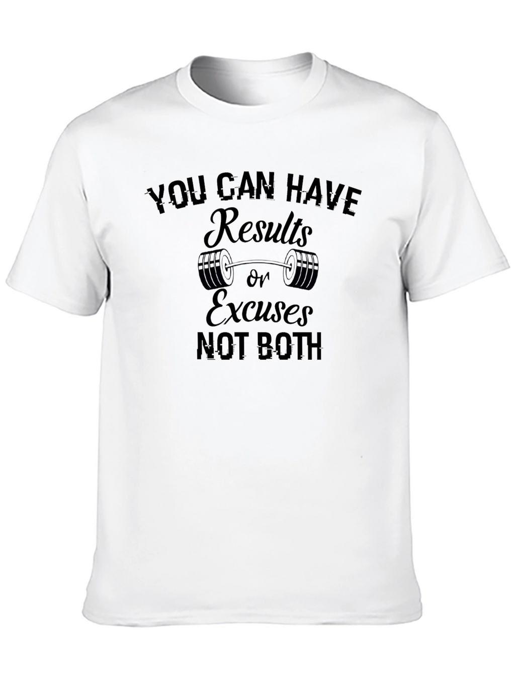 Results or Excuses Mens Black T-Shirt