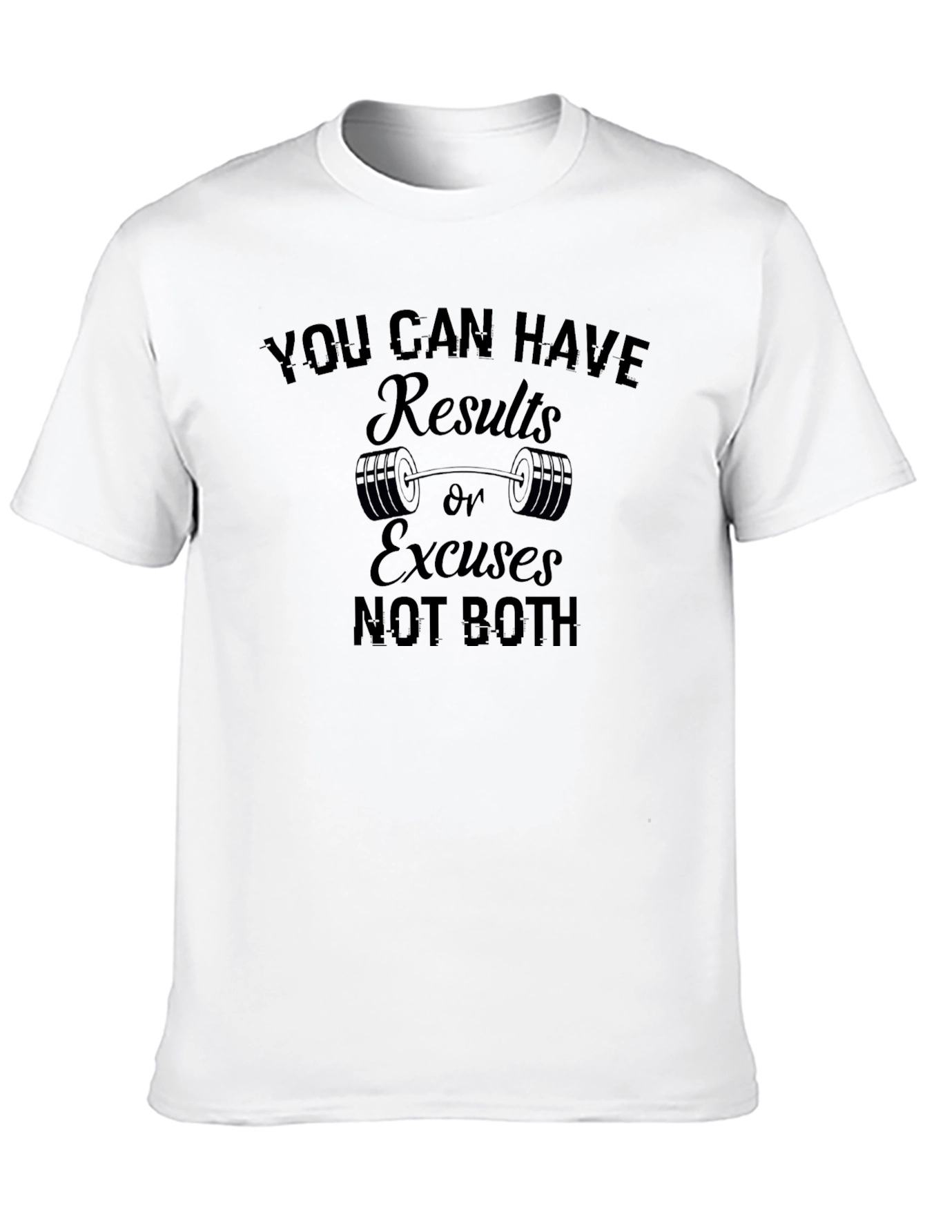 Results or Excuses Mens Black T-Shirt