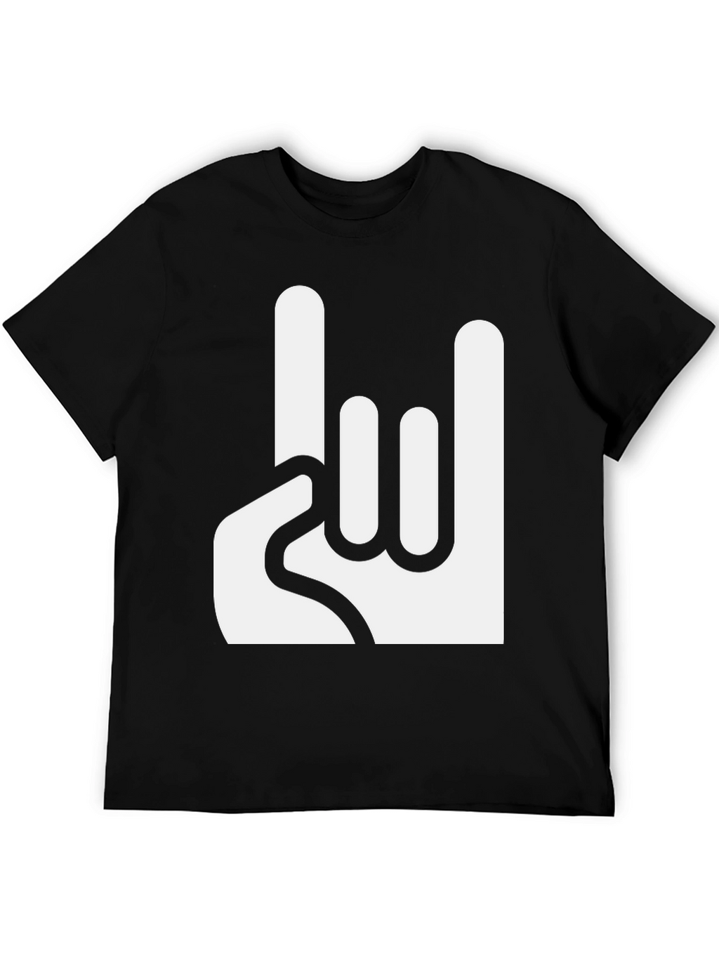 Rock On! Graphic Print Black T-Shirt